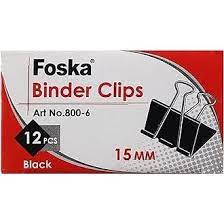 Binder clip black 15mm