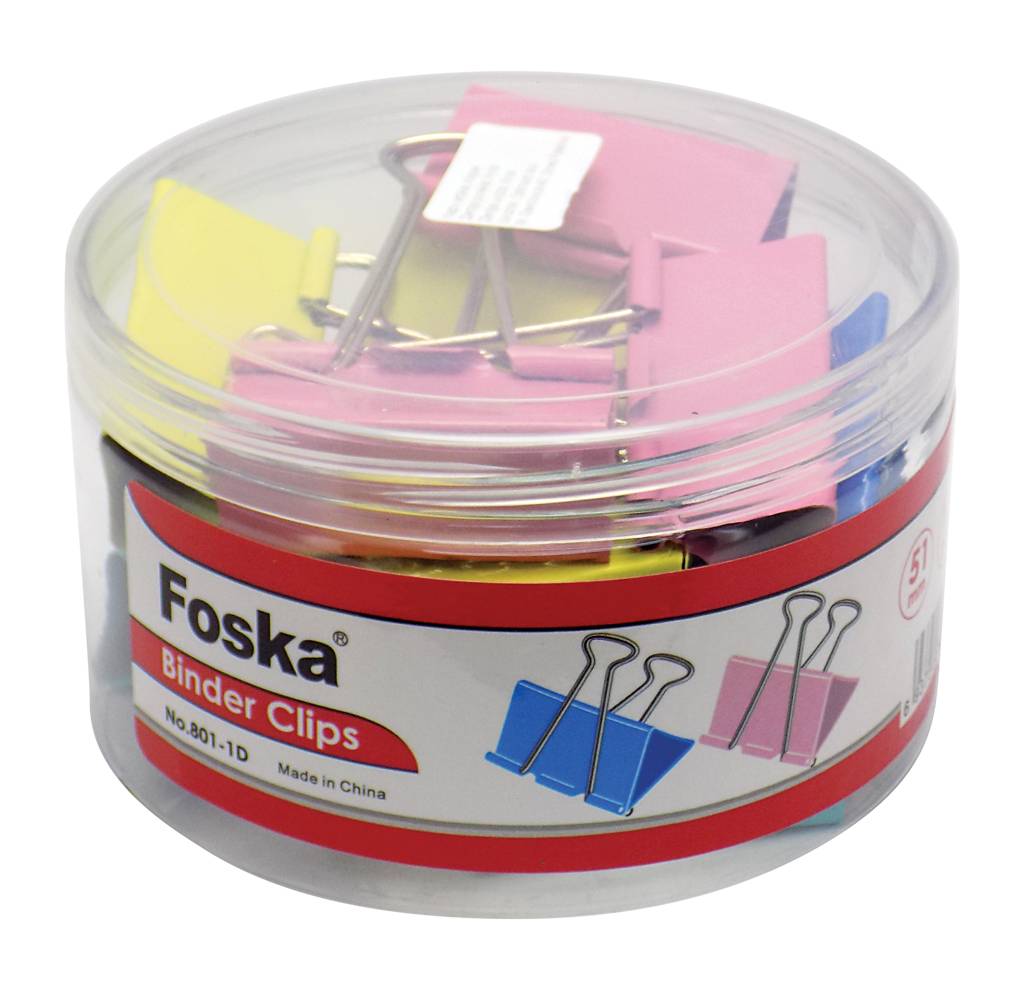 colored binding clips 51mm
