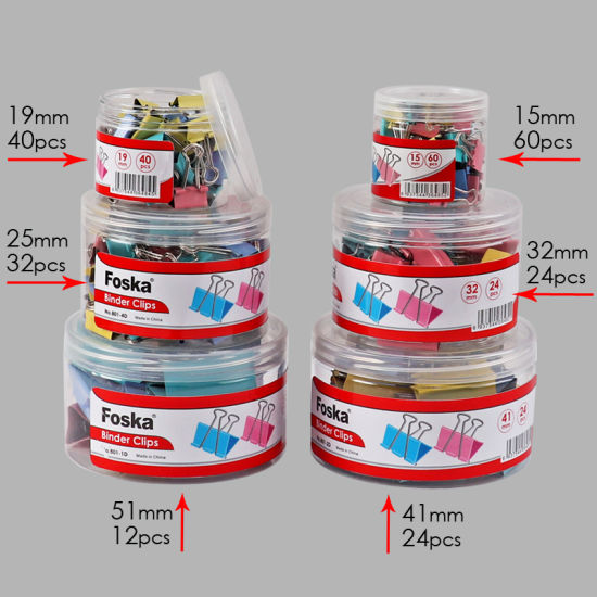 colored binding clips 32mm