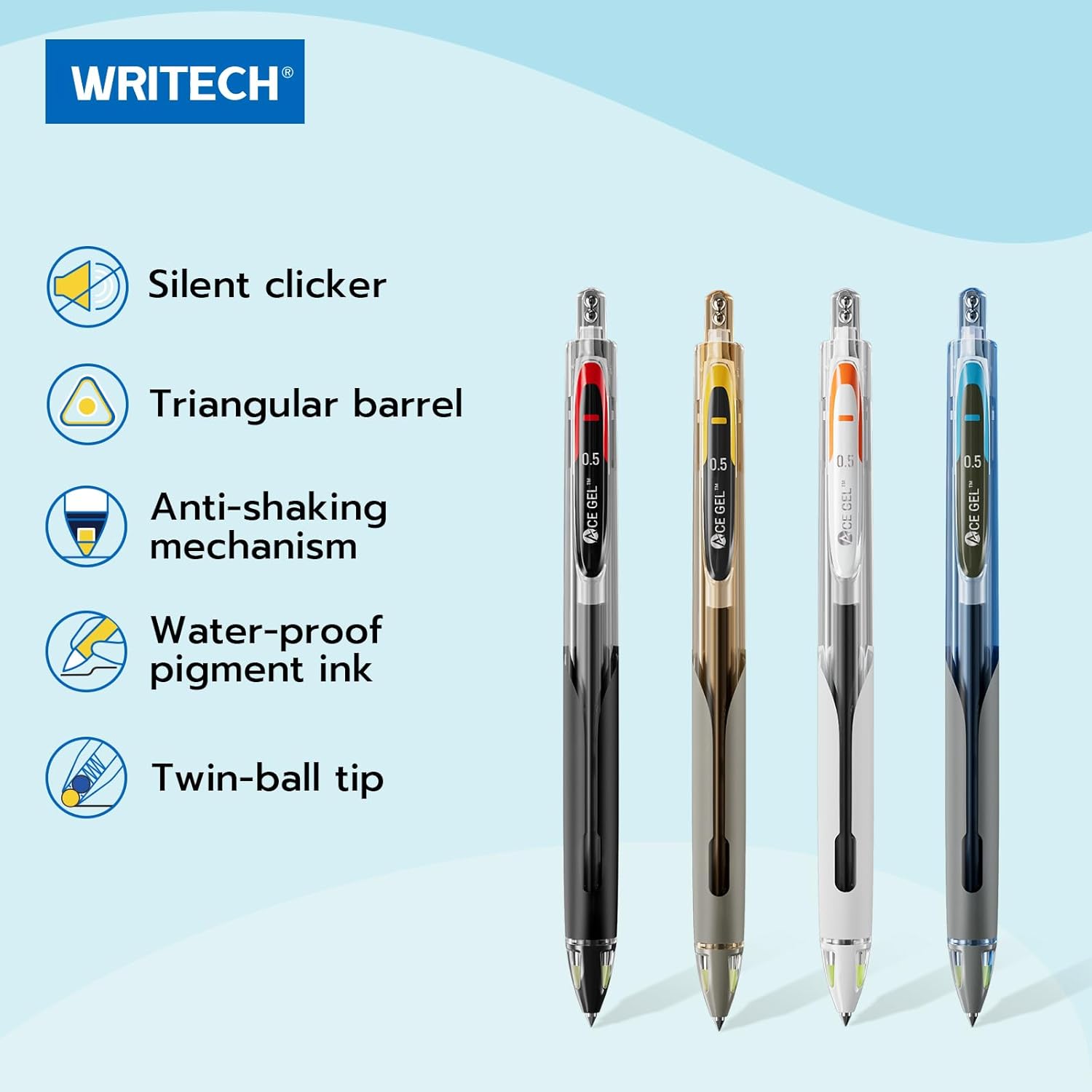 W-5A Innovative blue ink gel pen image 2