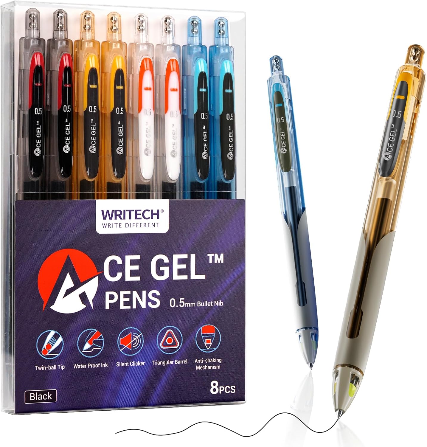 W-5A Innovative blue ink gel pen