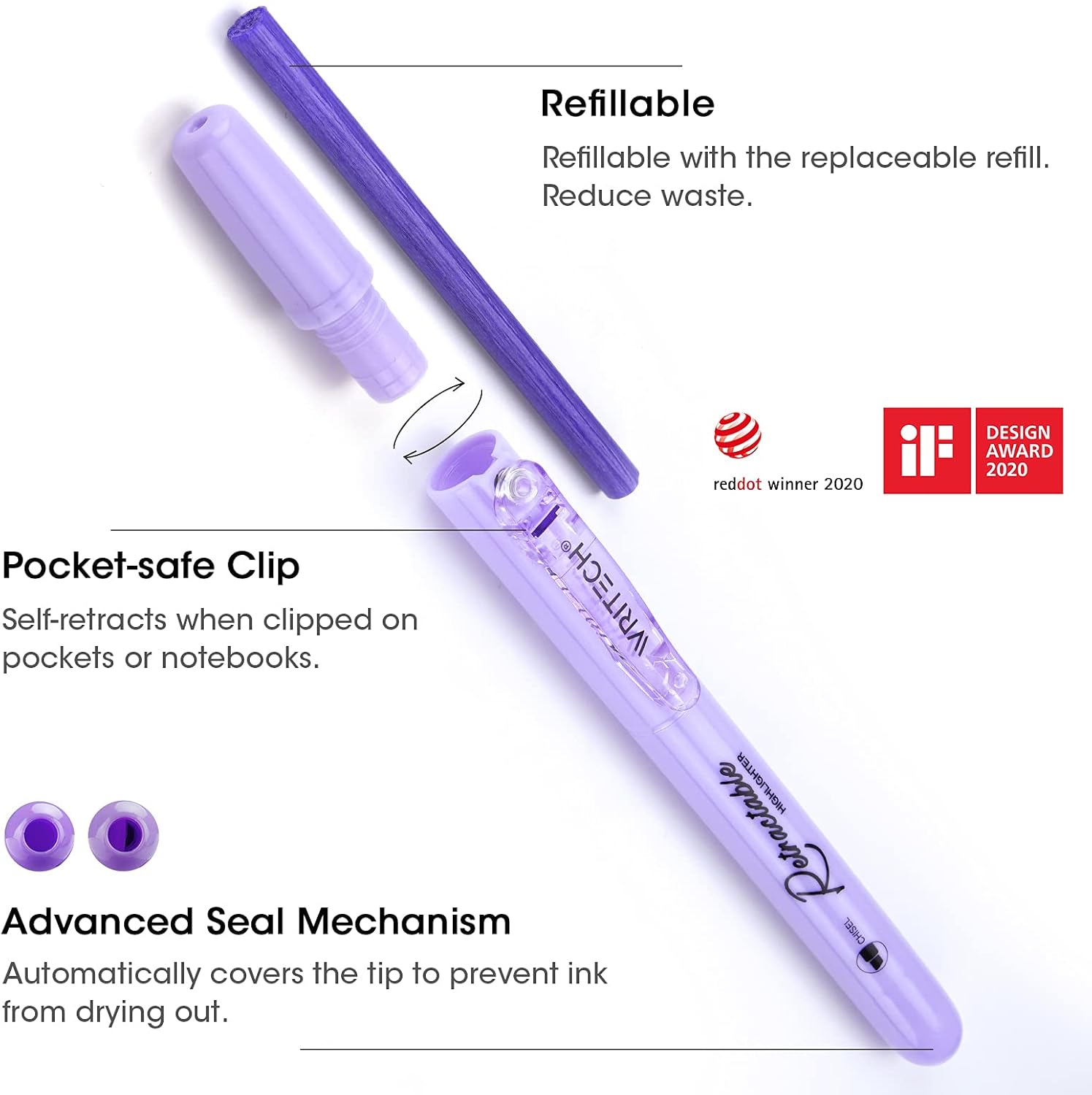 W-805s retractable highlighter image 2